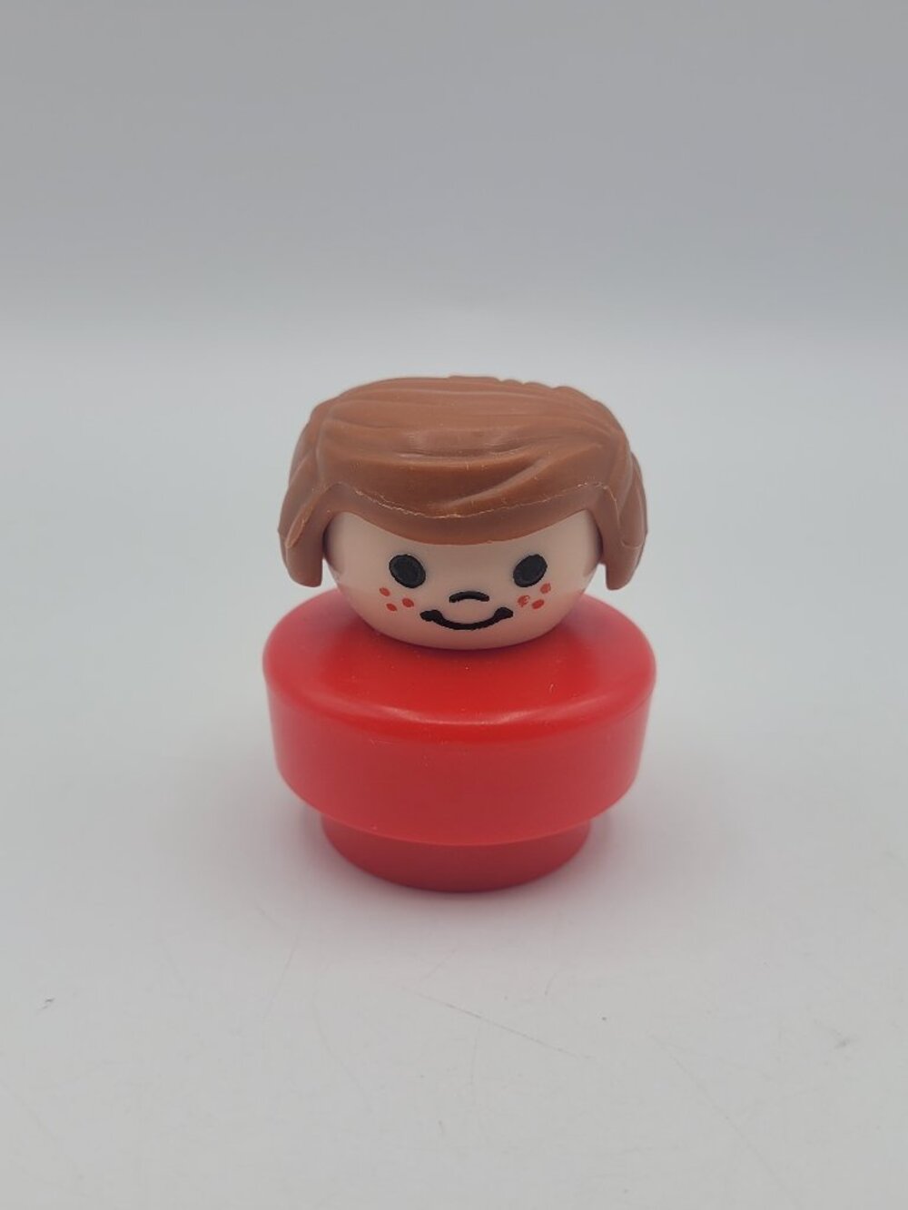 1990 Fisher Price Little People Chunky Red Body Brown Hair Freckles Girl Figure